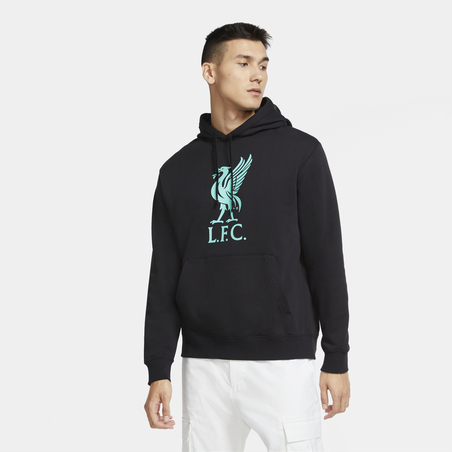 Sweat à capuche Liverpool noir bleu 2020/21