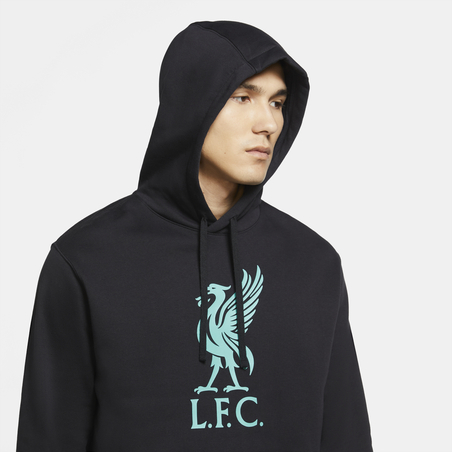 Sweat à capuche Liverpool noir bleu 2020/21