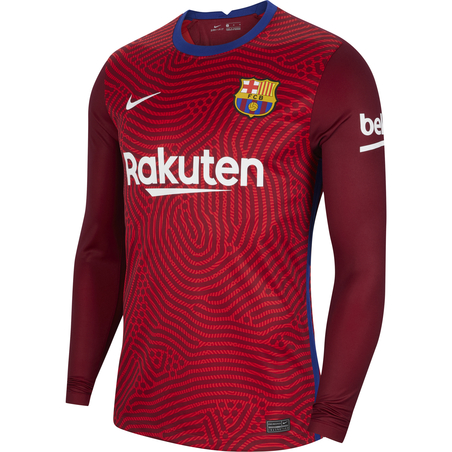 Maillot gardien manches longues FC Barcelone rouge 2020/21