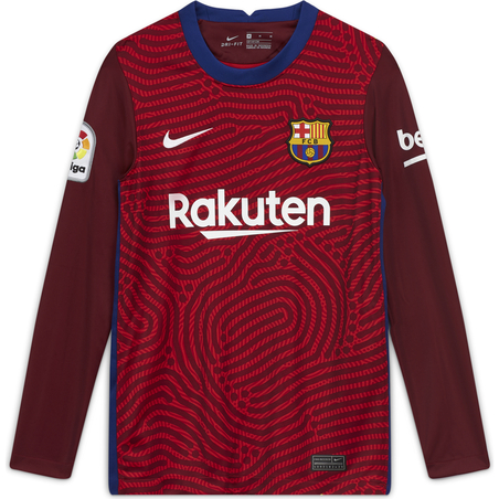 Maillot gardien junior manches longues FC Barcelone rouge 2020/21