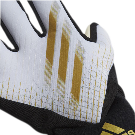 Gants gardien adidas X blanc or