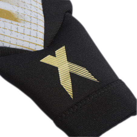 Gants gardien adidas X blanc or