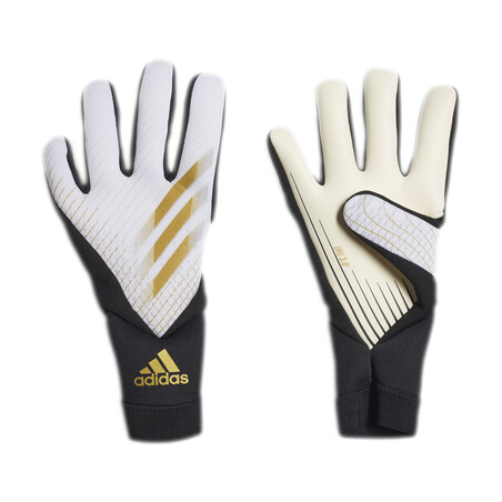 Gants gardien adidas X blanc or