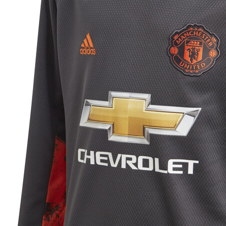 Maillot gardien junior Manchester United noir orange 2020/21