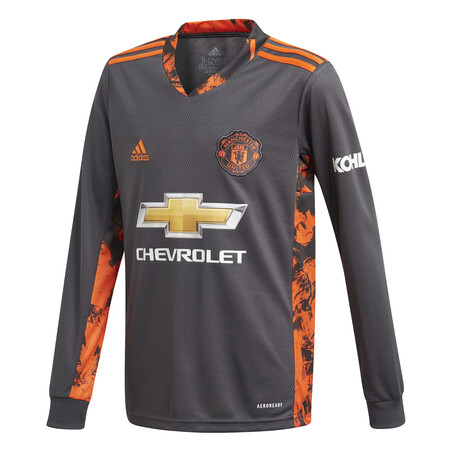 Maillot gardien junior Manchester United noir orange 2020/21