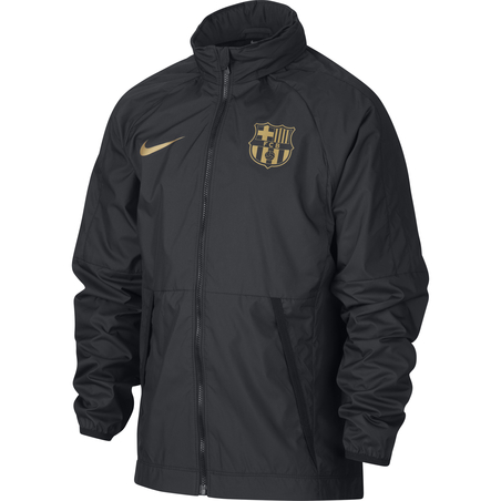 Veste imperméable junior FC Barcelone noir or 2020/1