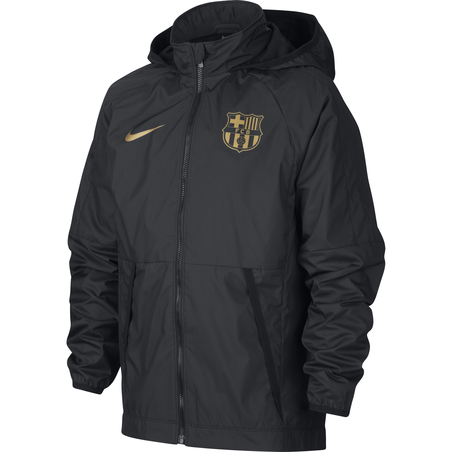 Veste imperméable junior FC Barcelone noir or 2020/1