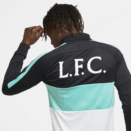 Veste survêtement Liverpool I96 Anthem noir bleu 2020/21