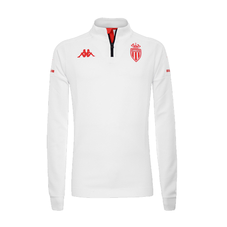 Sweat zippé AS Monaco blanc 2020/21