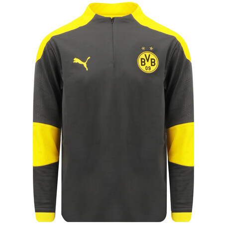 Sweat zippé junior Dortmund gris jaune 2020/21