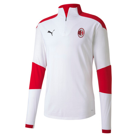 Sweat zippé Milan AC blanc rouge 2020/21