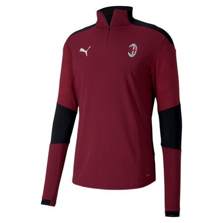 Sweat zippé Milan AC rouge noir 2020/21