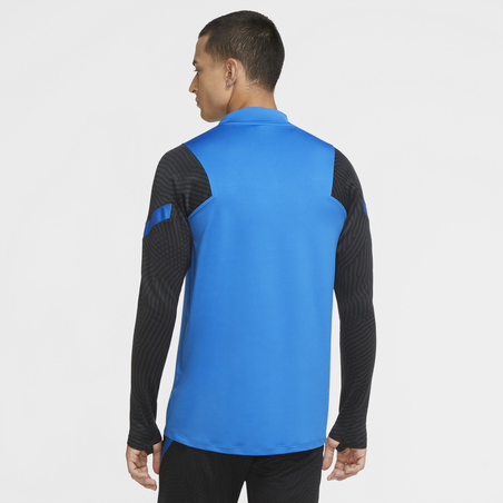 Sweat zippé Inter Milan bleu jaune 2020/21