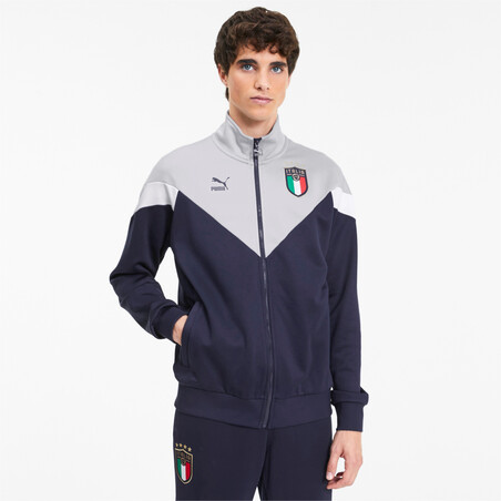 Veste survêtement Italie Iconic bleu gris 2020