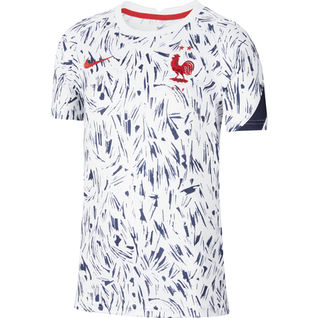 Maillot avant match junior Equipe de France blanc 2020