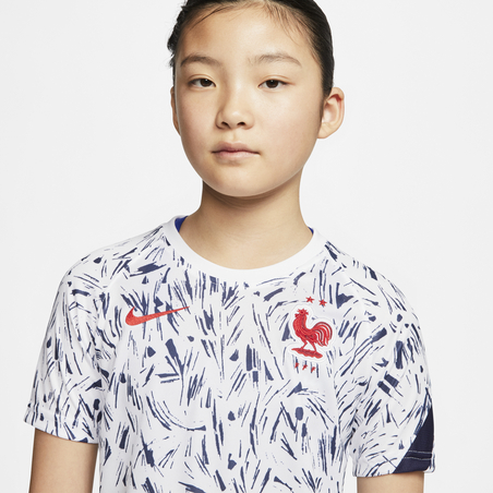Maillot avant match junior Equipe de France blanc 2020