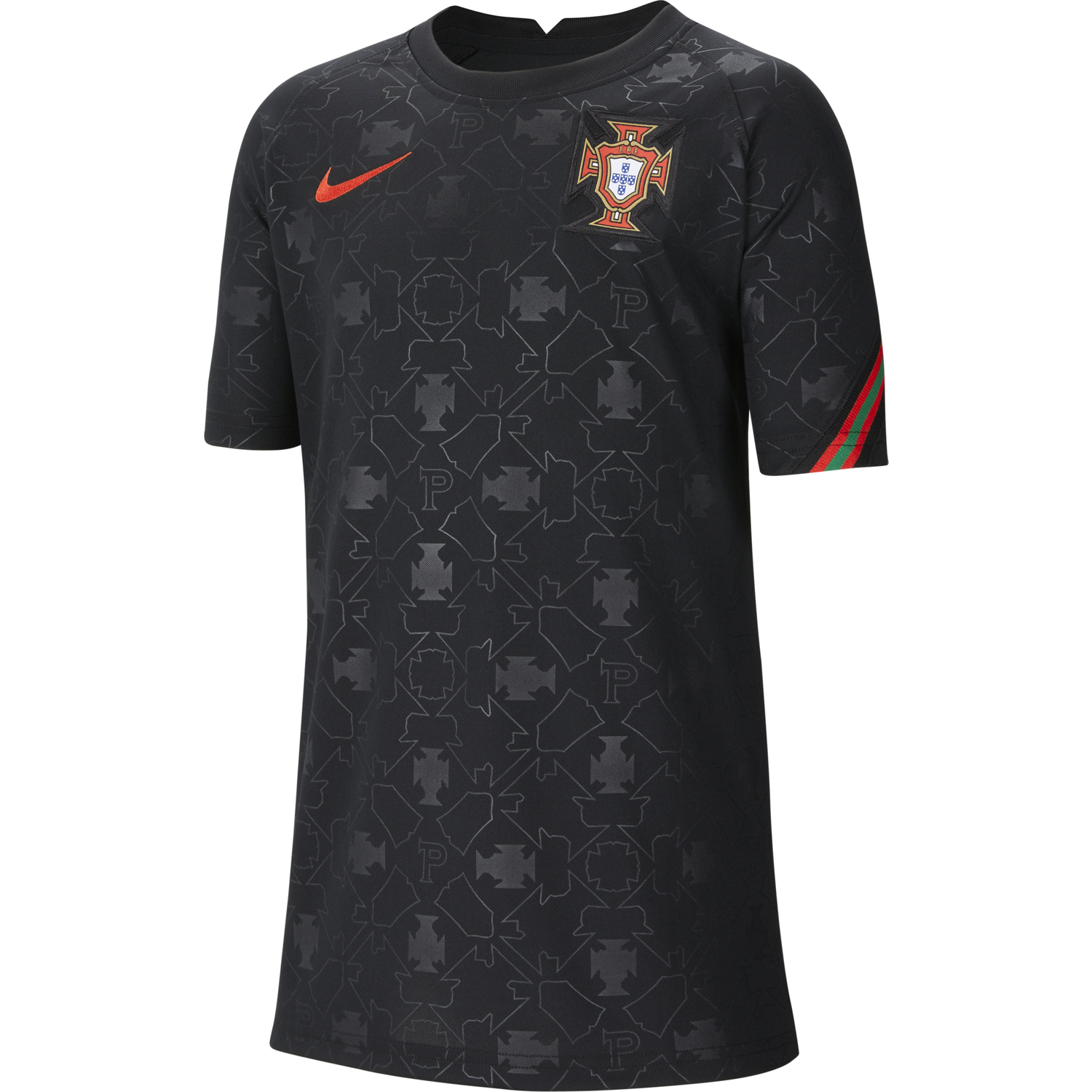 Maillot avant match junior Portugal noir 2020 sur Foot.fr