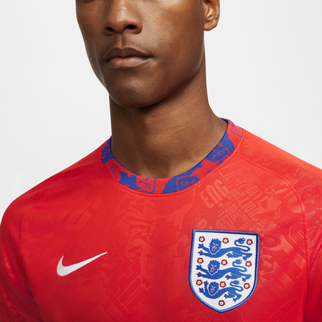 Maillot avant match Angleterre rouge 2020
