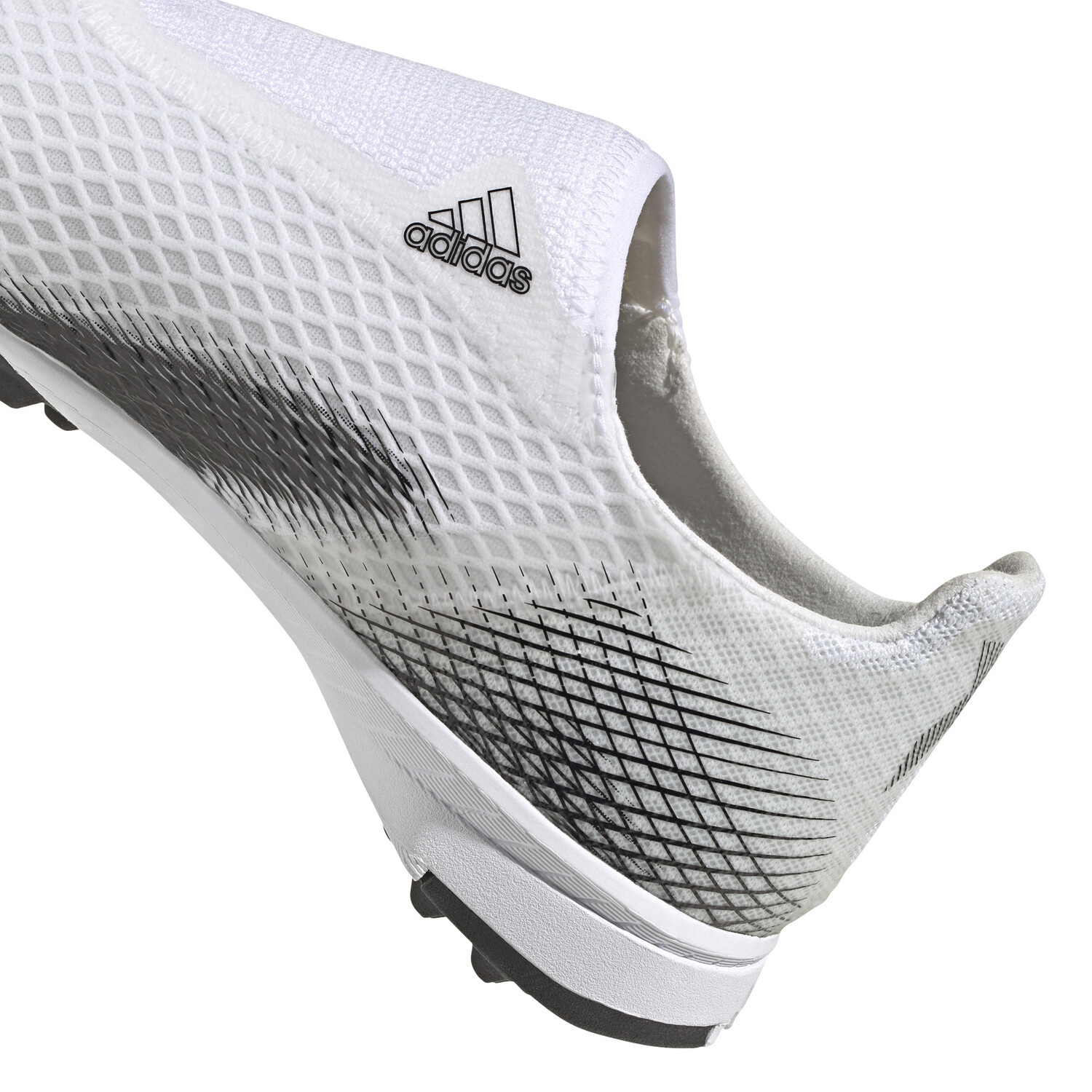 adidas X junior GHOSTED.3 LaceLess Turf blanc noir sur Foot.fr