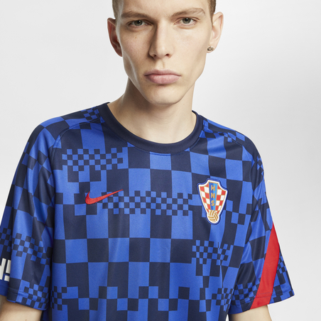 Maillot avant match Croatie bleu 2020