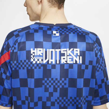 Maillot avant match Croatie bleu 2020