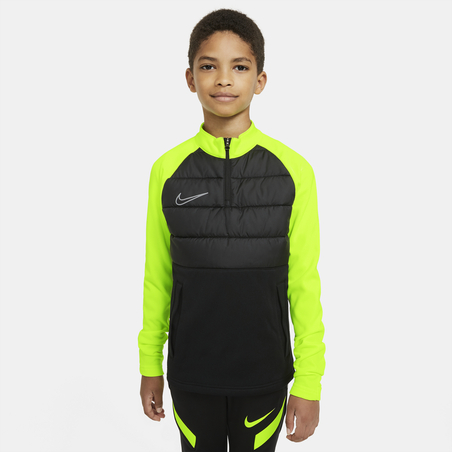 Sweat zippé junior Nike Dry PAD noir jaune