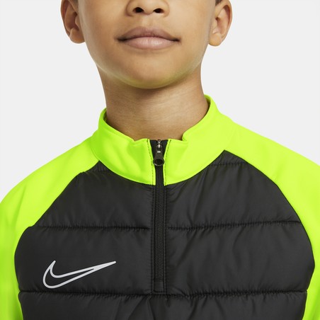 Sweat zippé junior Nike Dry PAD noir jaune