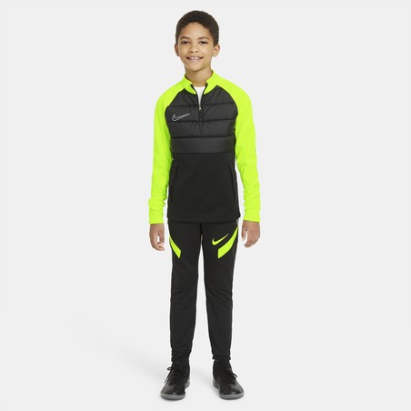 Sweat zippé junior Nike Dry PAD noir jaune
