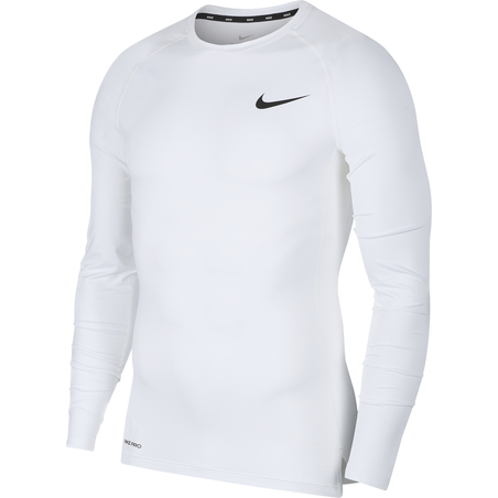 Sous-maillot manches longues Nike Pro blanc