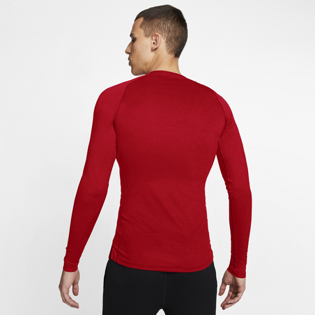 Sous-maillot manches longues Nike Pro rouge