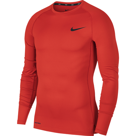 Sous-maillot manches longues Nike Pro rouge