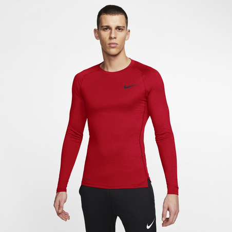 Sous-maillot manches longues Nike Pro rouge