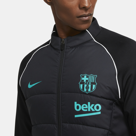 Veste survêtement FC Barcelone ThermaPad noir vert 2020/21