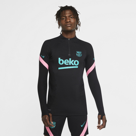 Sweat zippé FC Barcelone VaporKnit noir bleu 2020/21