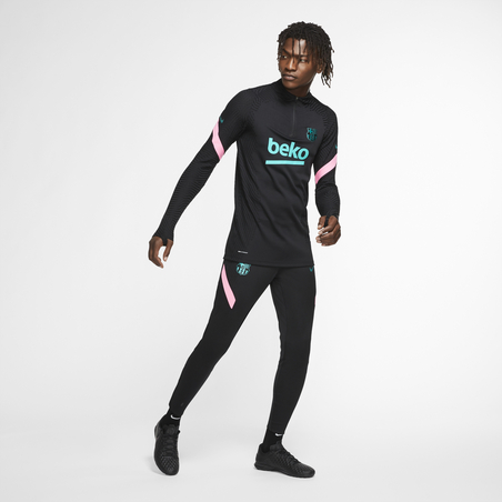 Pantalon survêtement FC Barcelone VaporKnit noir rose 2020/21