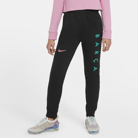 Pantalon survêtement junior FC Barcelone GFA Fleece noir 2020/21