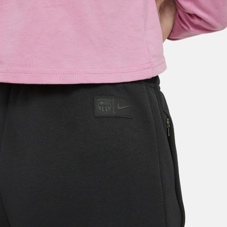 Pantalon survêtement junior FC Barcelone GFA Fleece noir 2020/21