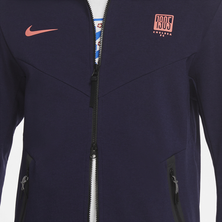 Veste survêtement Chelsea TechFleece bleu foncé 2020/21
