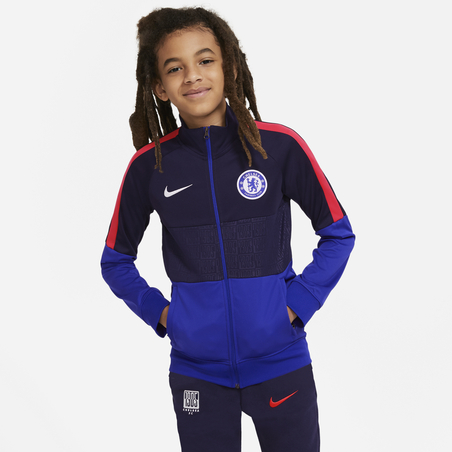 Veste survêtement junior Chelsea Anthem noir bleu 2020/21