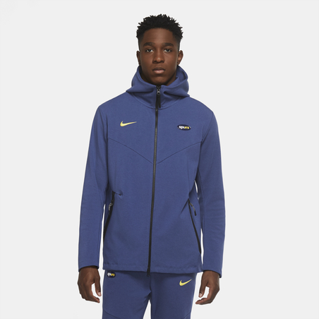 Veste survêtement Tottenham TechFleece bleu jaune 2020/21