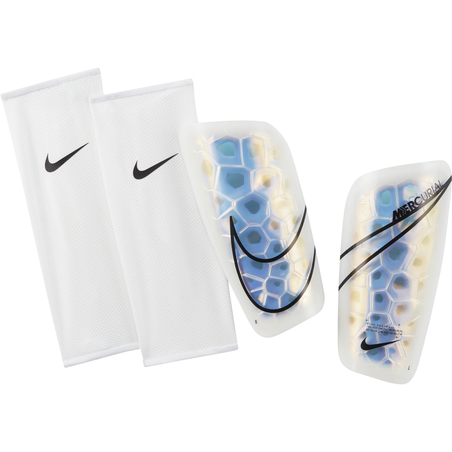 Protège-tibias Nike Lite blanc bleu