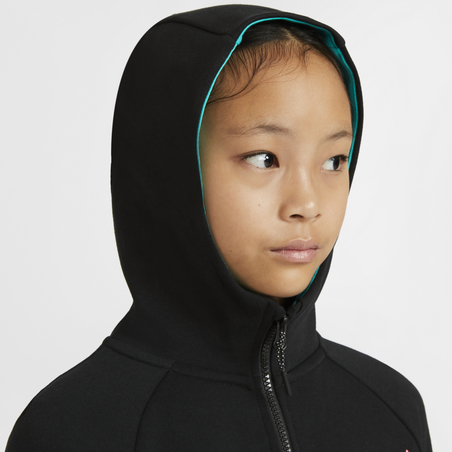 Veste survêtement junior FC Barcelone TechFleece noir vert 2020/21