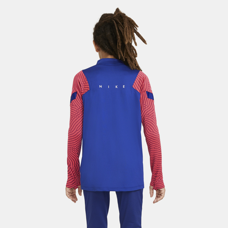 Sweat zippé junior Nike Strike bleu rouge