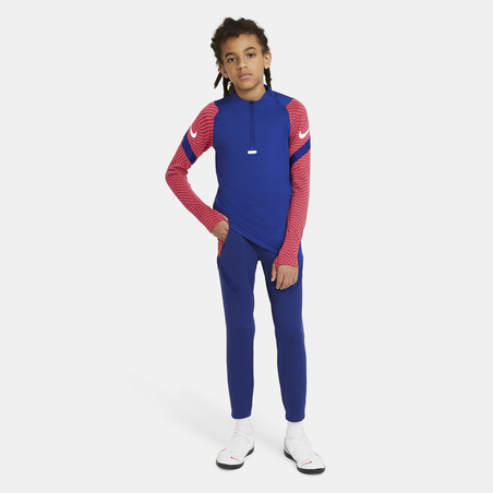 Sweat zippé junior Nike Strike bleu rouge