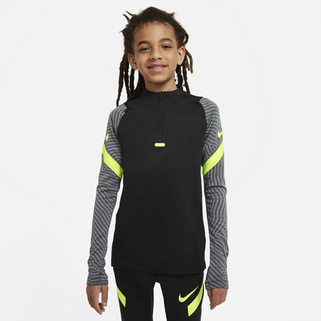 Sweat zippé junior Nike Strike noir jaune