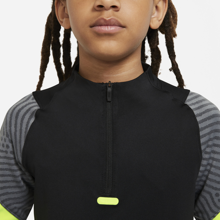 Sweat zippé junior Nike Strike noir jaune