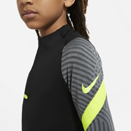 Sweat zippé junior Nike Strike noir jaune