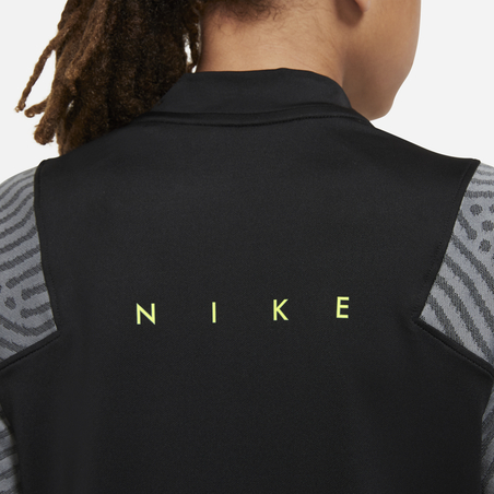 Sweat zippé junior Nike Strike noir jaune