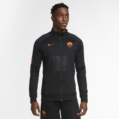 Veste survêtement AS Roma Anthem I96 noir orange 2020/21