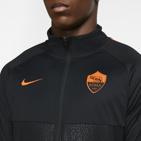 Veste survêtement AS Roma Anthem I96 noir orange 2020/21